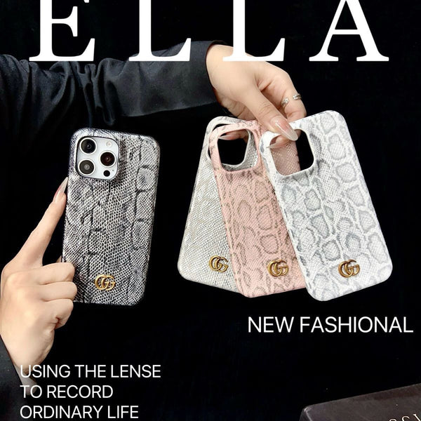 Apple mobile phone case snake pattern double G