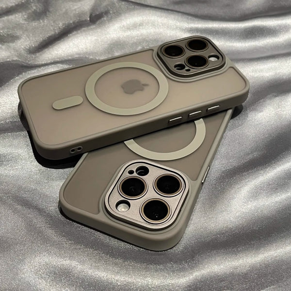 Apple mobile phone hard case magnetic frosted belt magnetic rechargeable