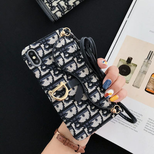 iPhone case strap card holder