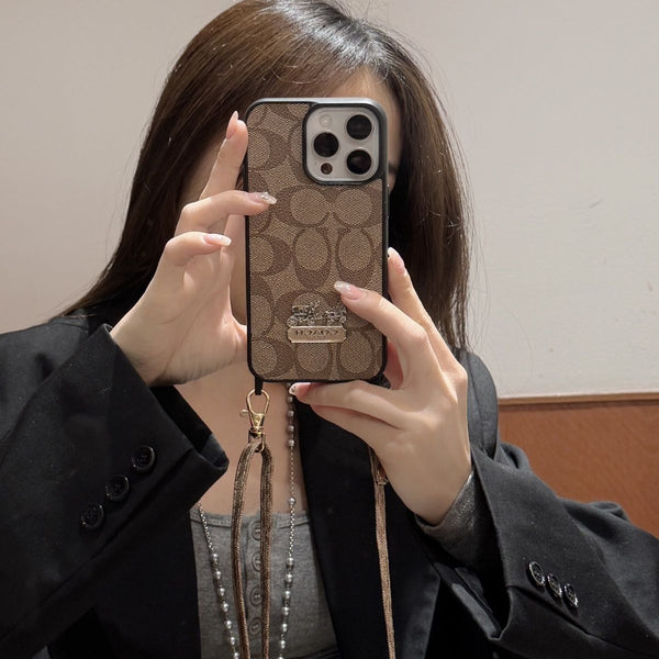 Apple mobile phone case with lanyard