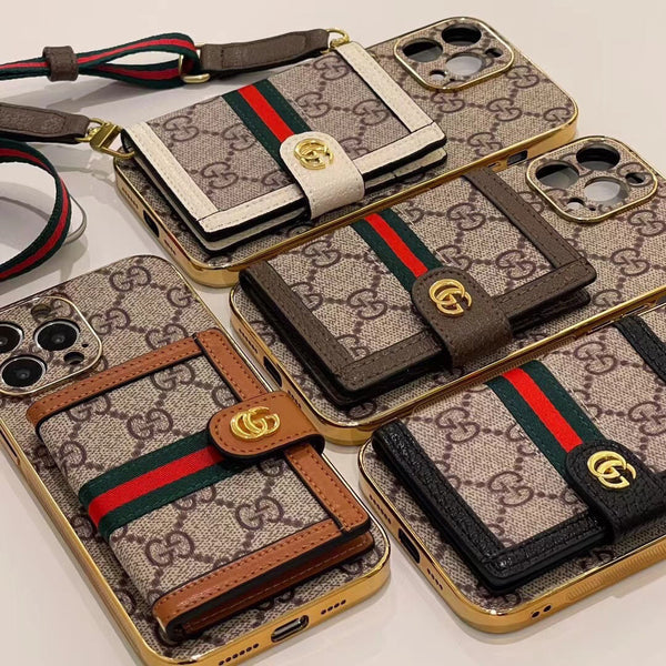 Apple phone case crossbody canvas card holder