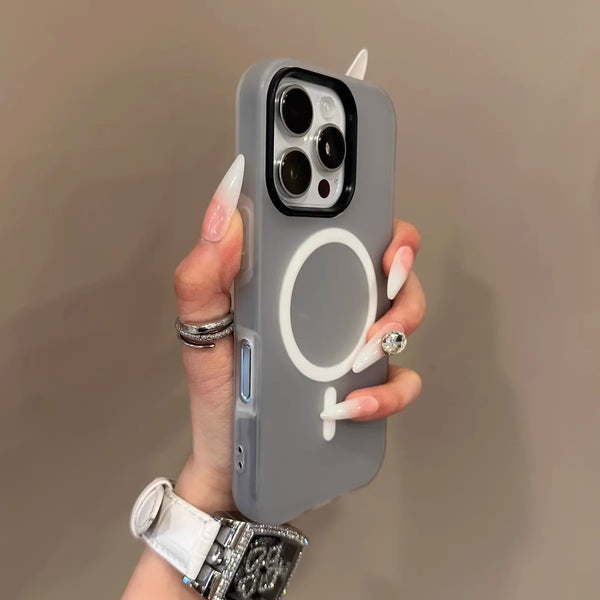 Apple mobile phone frosted case anti-fall and magnetic