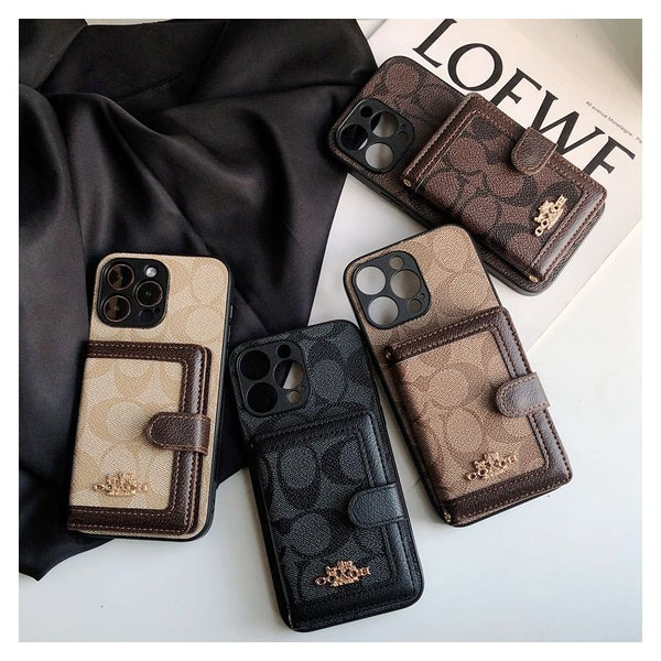 Apple mobile phone case integrated crossbody card holder crossbody card insert protective cover