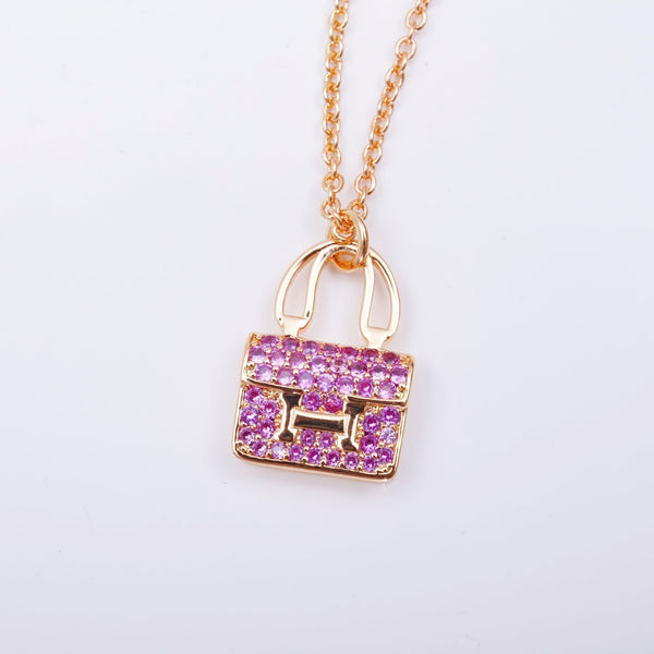 ˇFashion StreetˇCONSTANCE PEDANT PURPLE DIAMOND NECKLACE