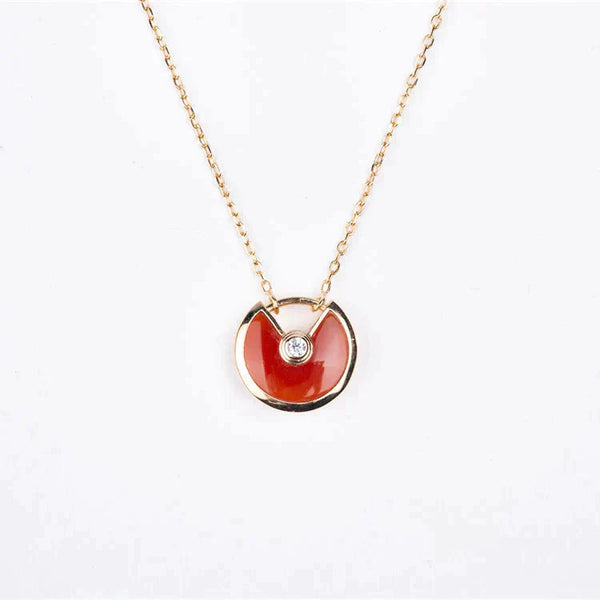 ˇFashion StreetˇAMULETTE GOLD CARNELIAN ONYX NECKLACE