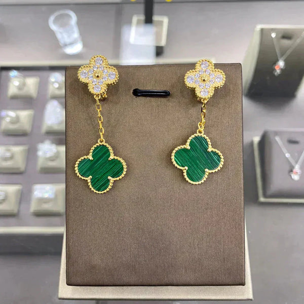 ˇFashion StreetˇCLOVER  2 MOTIFS  DIAMOND  EARRINGS (MULTIPLE CHOICESç´