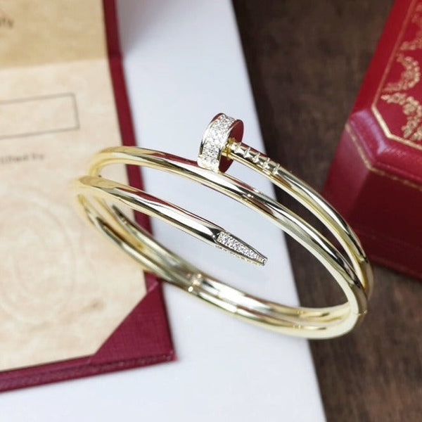 ˇFashion StreetˇJUSTE BRACELET 3.5MM DOUBLE ROW DIAMOND