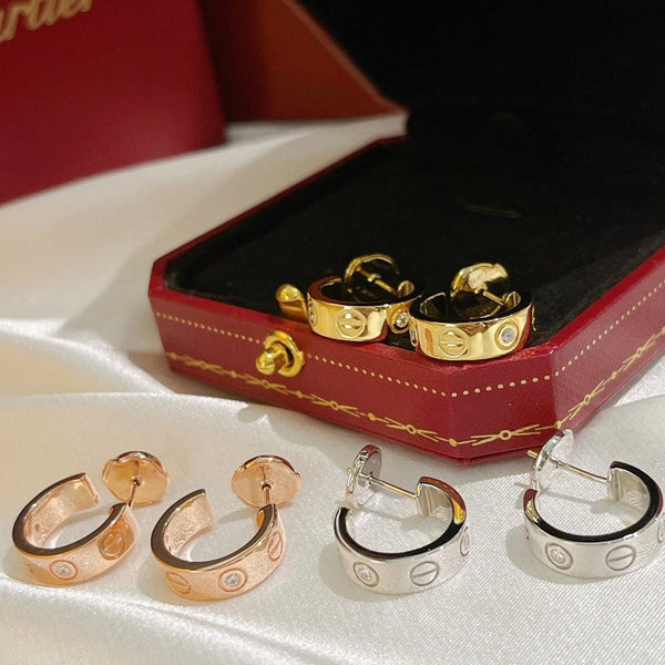 ˇFashion StreetˇLOVE EARRINGS 5.7MM 2 DIAMONDS