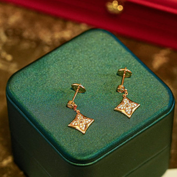 ˇFashion StreetˇSTAR DIAMONDS EARRINGS GOLD