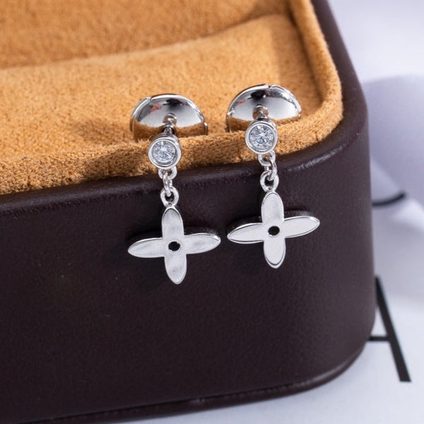 ˇFashion StreetˇVIDYLLE SILVER DIAMOND MINI DROP EARRINGS