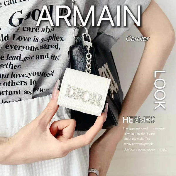 Litchi leather earphone case