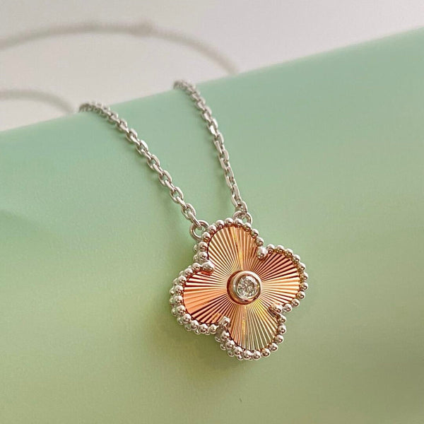 ˇFashion StreetˇCLOVER 15MM DIAMOND LASER NECKLACE- CHRISTMAS 2024 SPECIAL EDITION