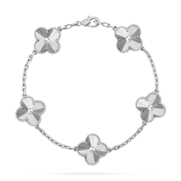 ˇFashion StreetˇCLOVER SILVER 5 MOTIFS BRACELET