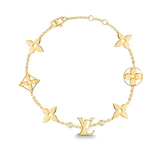 ˇFashion StreetˇSTAR AND SUN 7 MOTIFS GOLD BRACELET
