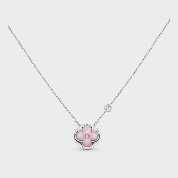 ˇFashion StreetˇSUN MOTIF PINK MOP SILVER BRACELET