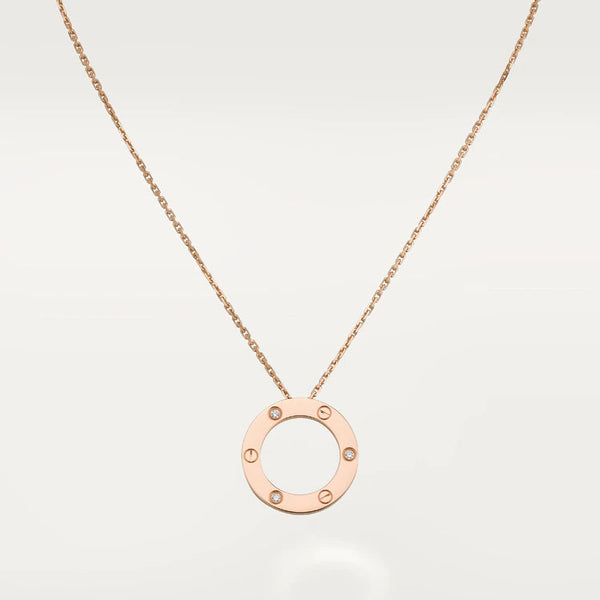 ˇFashion StreetˇLOVE NECKLACE 16MM 3 DIAMONDS