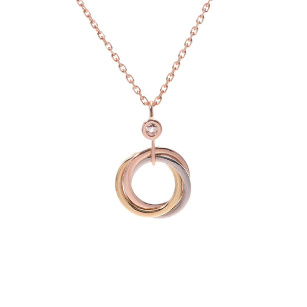 ˇFashion StreetˇTRINITY SILVER GOLD PINK GOLD NECKLACE