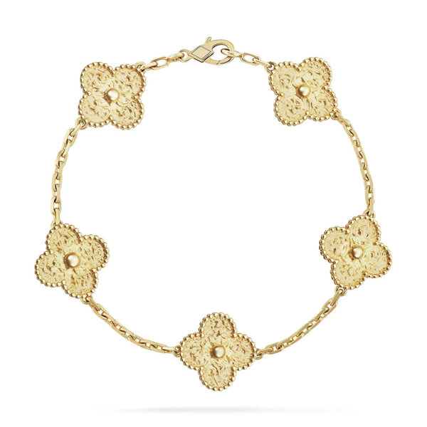 ˇFashion StreetˇCLOVER 5 MOTIFS BRONZING BRACELET