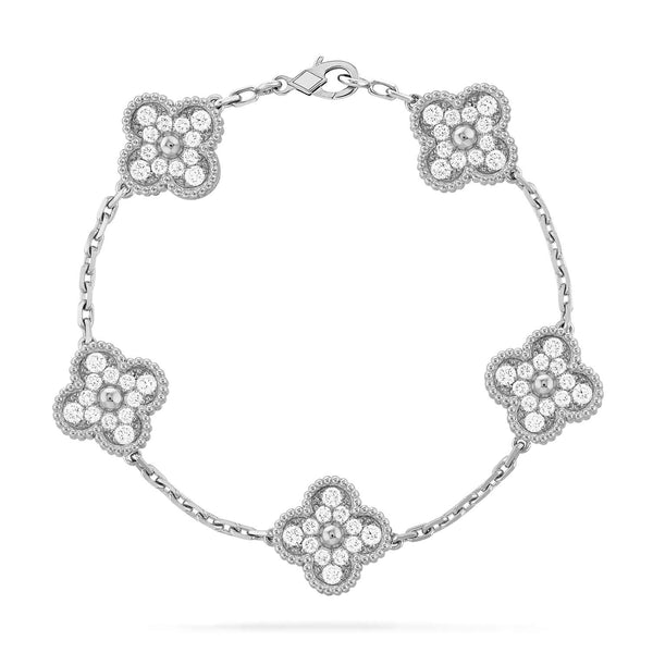 ˇFashion StreetˇCLOVER 5 MOTIFS  DIAMOND BRACELET