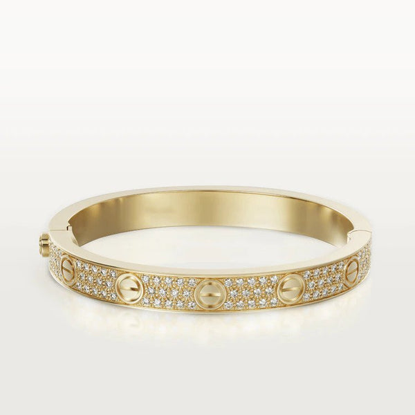 ˇFashion StreetˇLOVE BRACELET 6.1MM DIAMOND-PAVED