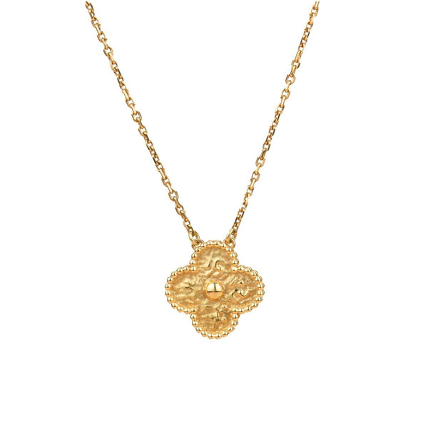 ˇFashion StreetˇCLOVER 15MM  BRONZING NECKLACE