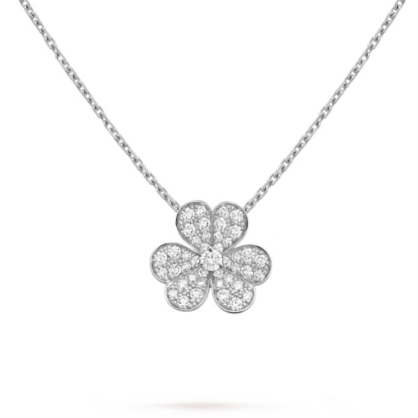 ˇFashion StreetˇCLOVER DIAMOND NECKLACE SILVER