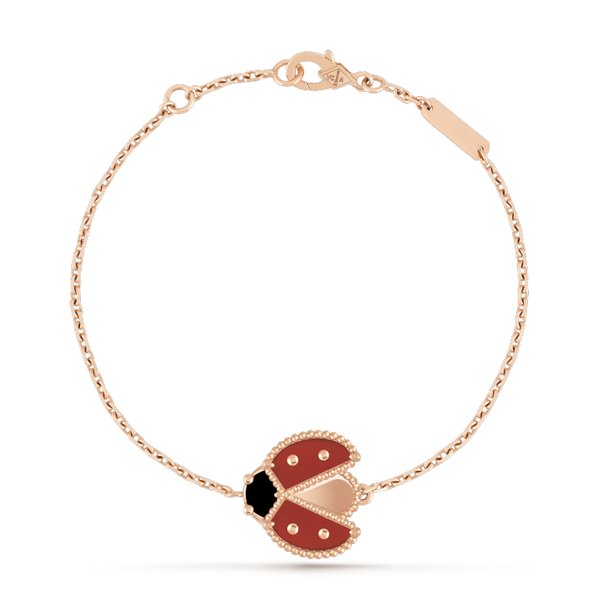 ˇFashion StreetˇLUCKY SPRING 1 MOTIF ROSE GOLD BRACELET
