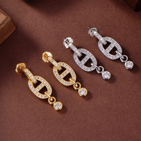 ˇFashion StreetˇHM CHAINE DIAMOND EARRINGS