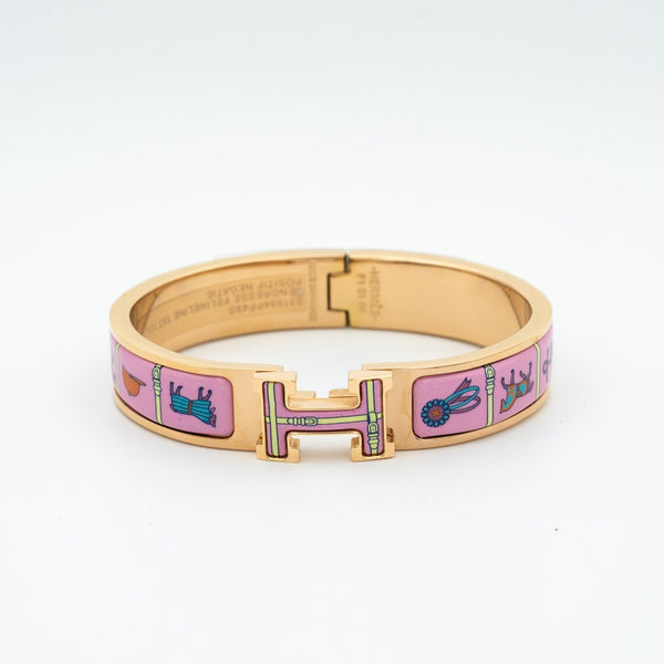 ˇFashion StreetˇH PINK GOLD BRACELET PINK CERAMIC