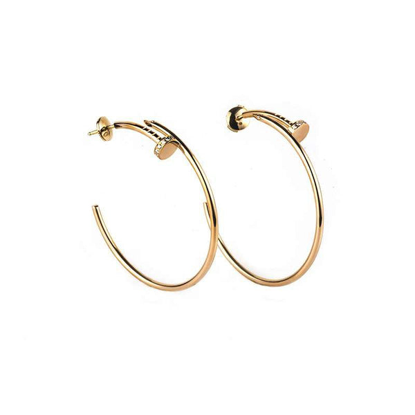 ˇFashion StreetˇJUSTE EARRINGS GOLD DIAMONDS 1.8MM