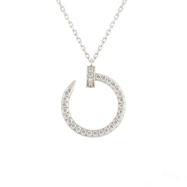 ˇFashion StreetˇJUSTE NECKLACE SILVER DIAMONDS