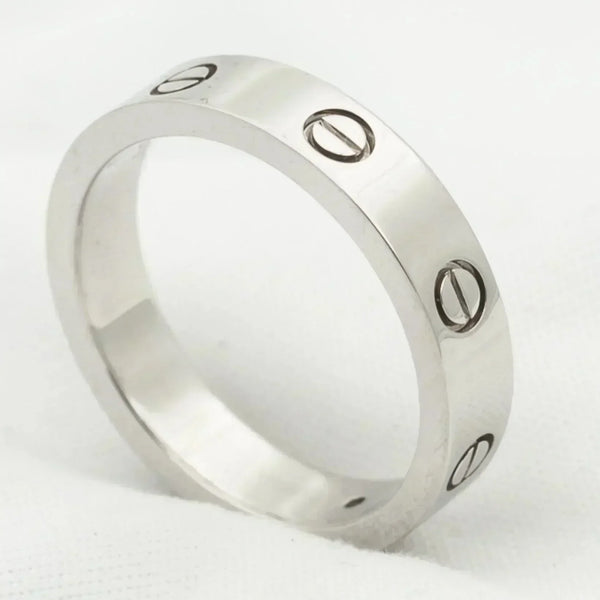 ˇFashion StreetˇLOVE RING 4MM 1 DIAMOND SILVER