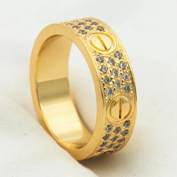 ˇFashion StreetˇLOVE RING 5.5MM DIAMONDS PAVED