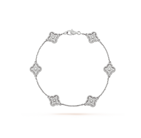 ˇFashion StreetˇCLOVER 6 MOTIF DIAMOND BRACELET