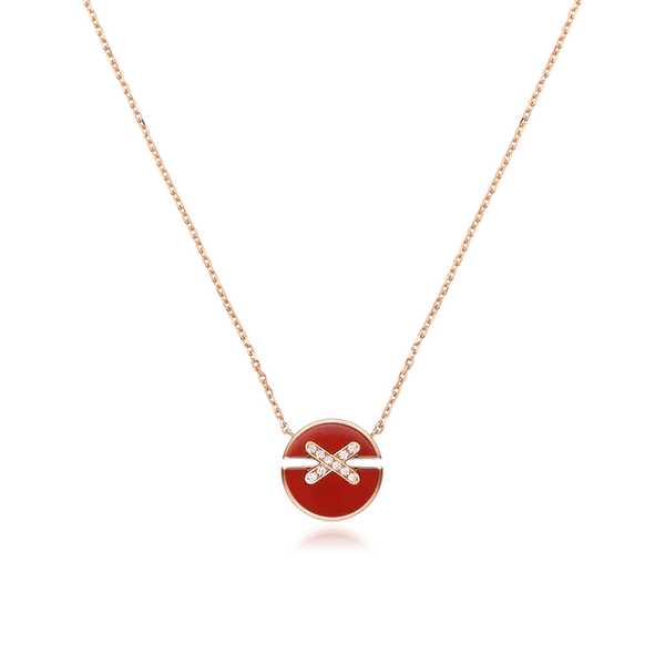 ˇFashion StreetˇJEUX DE ROSE GOLD DIAMOND NECKLACE