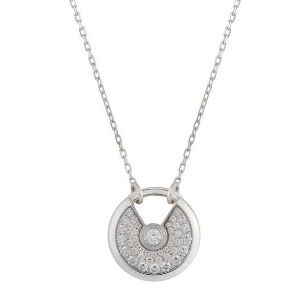 ˇFashion StreetˇAMULETTE SILVER FULL DIAMOND NECKLACE