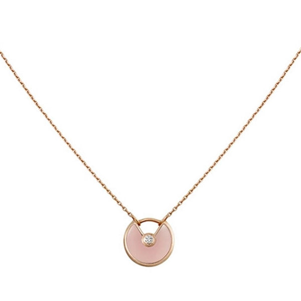 ˇFashion StreetˇAMULETTE ROSE GOLD PINK MOP NECKLACE