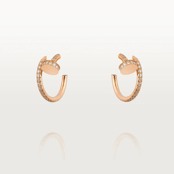 ˇFashion StreetˇJUSTE EARRINGS 12.75MM PINK GOLD DIAMOND