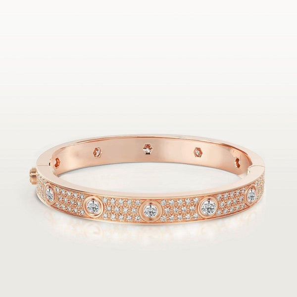 ˇFashion StreetˇLOVE BRACELET 6.1MM DIAMOND-PAVED 10 BIG DIAMONDS