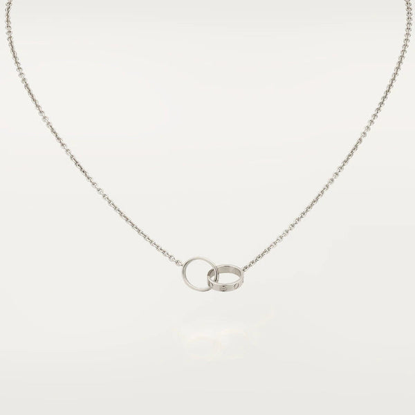 ˇFashion StreetˇLOVE NECKLACE PINK GOLD AND SILVER