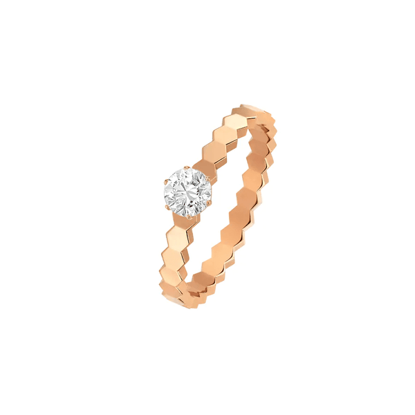 ˇFashion StreetˇBEE LOVE RING PINK GOLD 1 DIAMOND