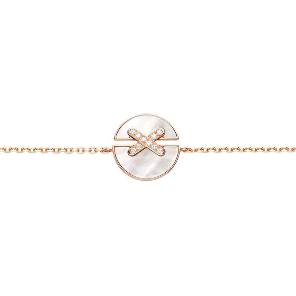 ˇFashion StreetˇJEUX DE BRACELET MOP PINK GOLD DIAMONDS