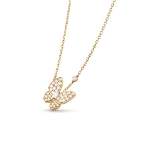 ˇFashion StreetˇBUTTERFLY DIAMOND NECKLACE