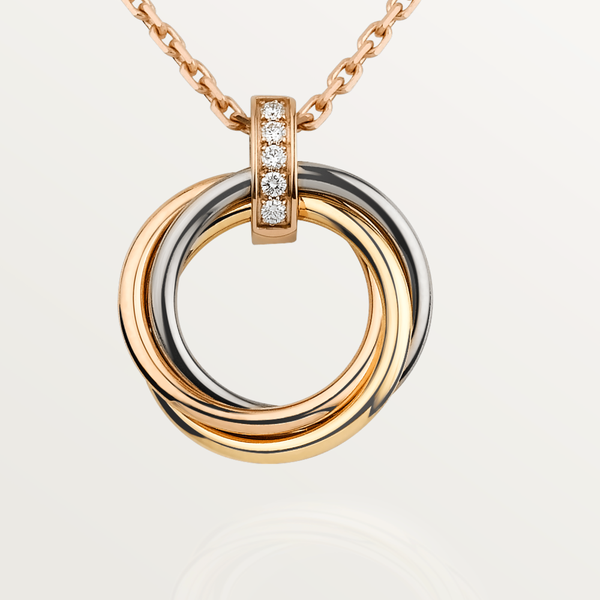 ˇFashion StreetˇTRINITY NECKLACE GOLD  DIAMONDS