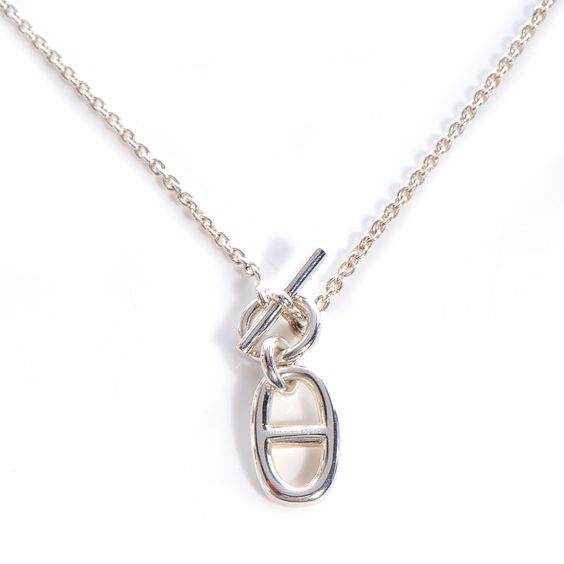 ˇFashion StreetˇHM CHAINE D'ANCRE PENDANT NECKLACE STERLING SILVER
