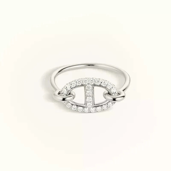 ˇFashion StreetˇRONDE SMALL SILVER DIAMOND RING