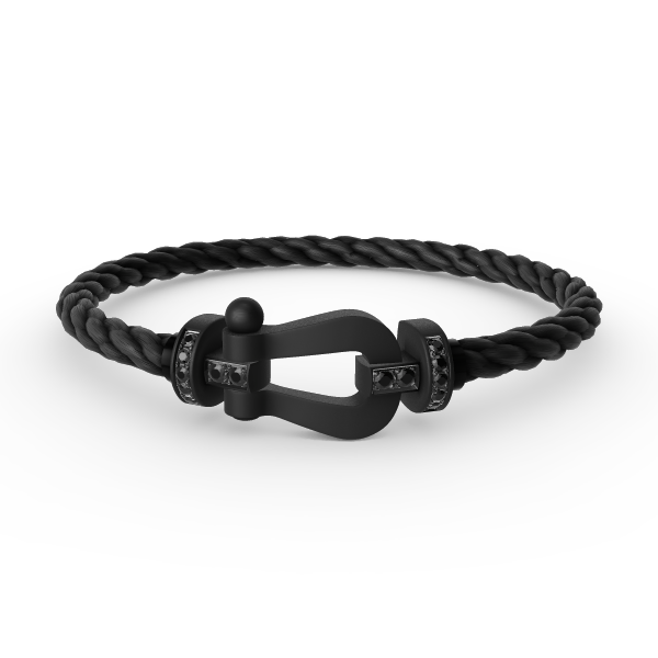 ˇFashion StreetˇFORCE LARGE SERIES HORSESHOE BLACK SAMURAI BRACELET