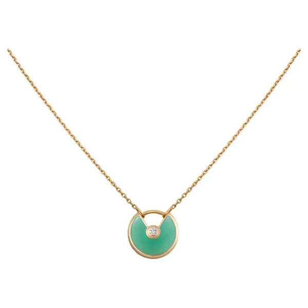 ˇFashion StreetˇAMULETTE GOLD MALACHITE NECKLACE