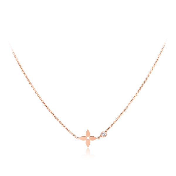 ˇFashion StreetˇBLOSSOM PENDANT PINK GOLD AND DIAMOND