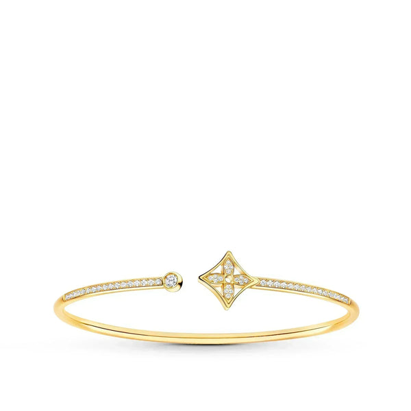 ˇFashion StreetˇIDYLLE GOLD OPEN BRACELET DIAMOND PAVED